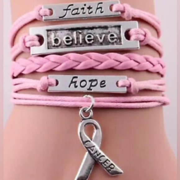 Jewelry - 🌼3/$12🌼 BUNDLE DEAL! Pink Breast Cancer Awareness Bracelet